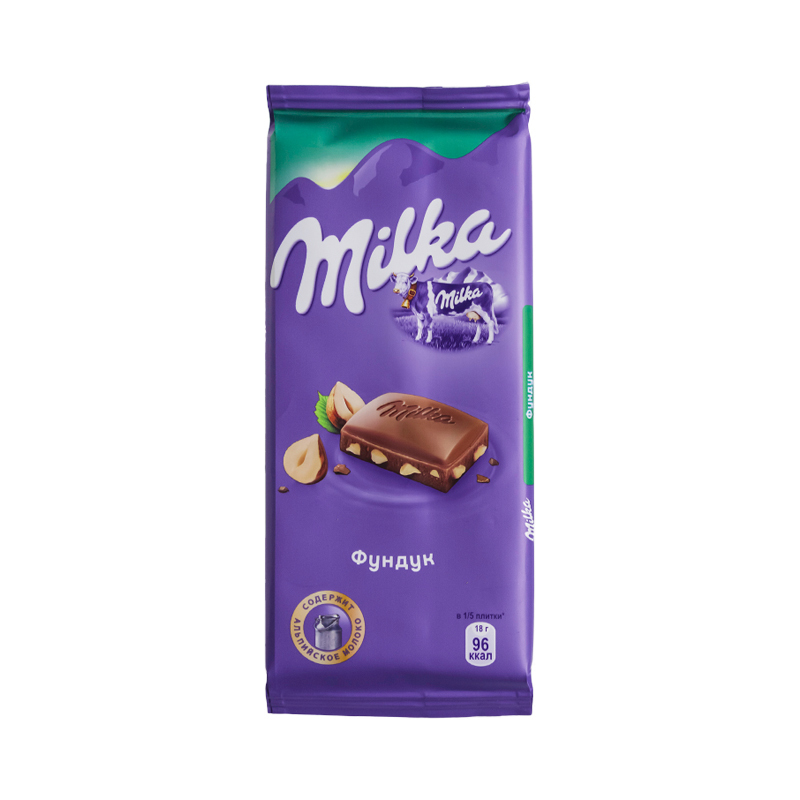 Шоколад Milka, молочный с фундуком