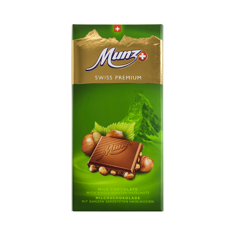 Шоколад Munz, молочный с фундуком
