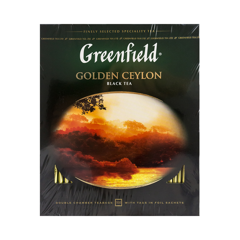 Greenfield, Golden Ceylon, черный байховый цейлонский, в пакетиках