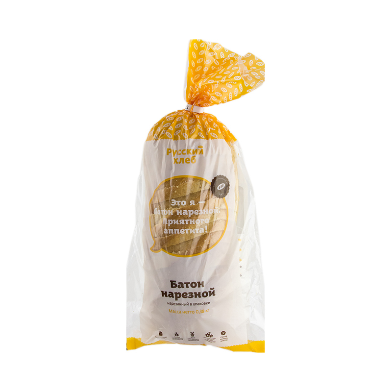 Батон &#34Русский хлеб&#34 нарезанный, в упаковке
