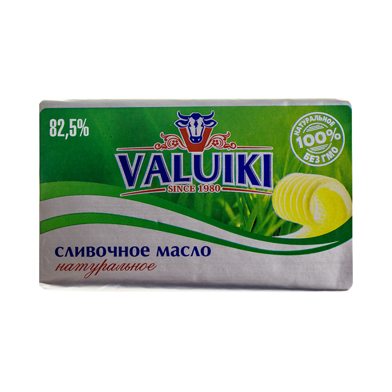 Сливочное масло Valuiki &#34Традиционное&#34 82,5%, высший сорт