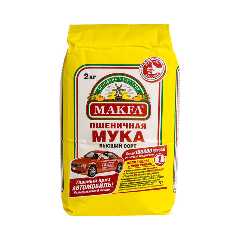 Мука Makfa, пшеничная, высший сорт
