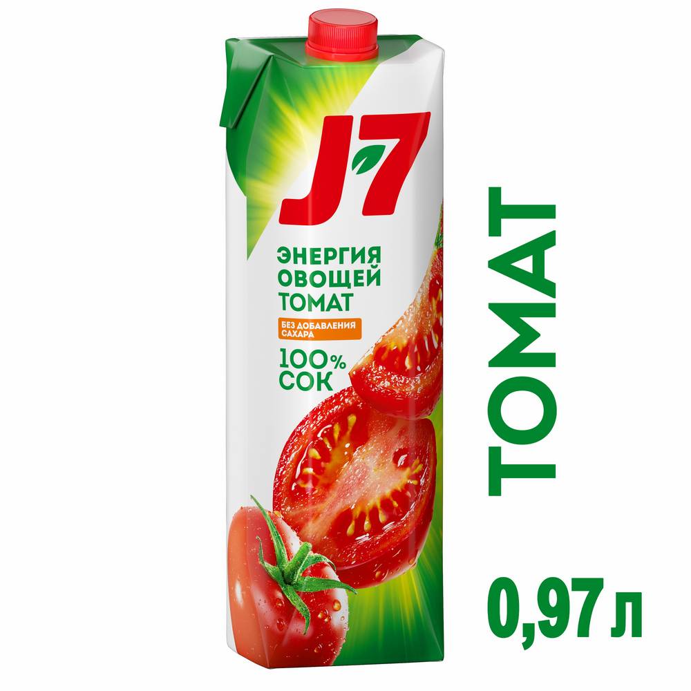 Сок J7 томат/соль с мякотью 0.97л т/п - Росконтроль