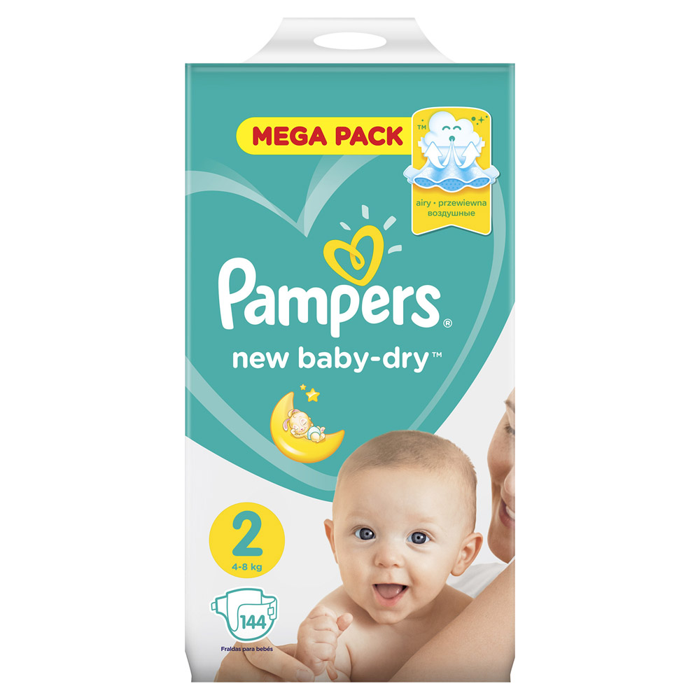 Подгузники Pampers New Baby-Dry 3-6 кг 2 размер 144шт - Росконтроль