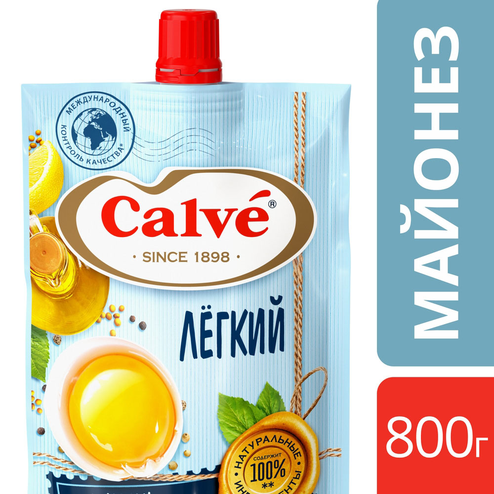 Соус майонезный Calve легкий 25% 800г д/п - Росконтроль