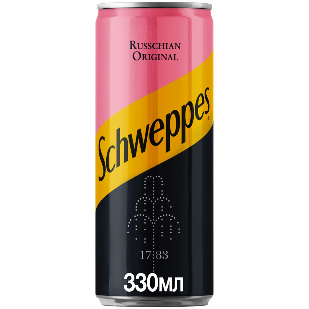 Напиток тоник Schweppes Рашн Ориджинал б/алк газ 0,33л ж/б - Росконтроль