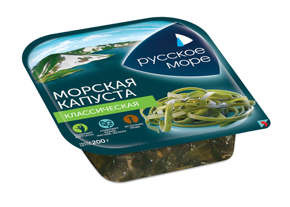 Салат из морской капусты с кальмаром русский берег