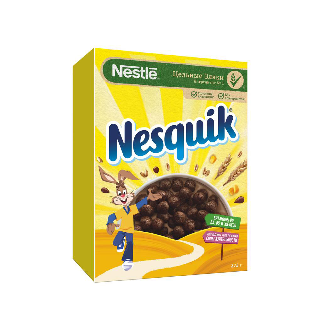 Готовый завтрак Nesquik шоколадные шарики 375г - Росконтроль