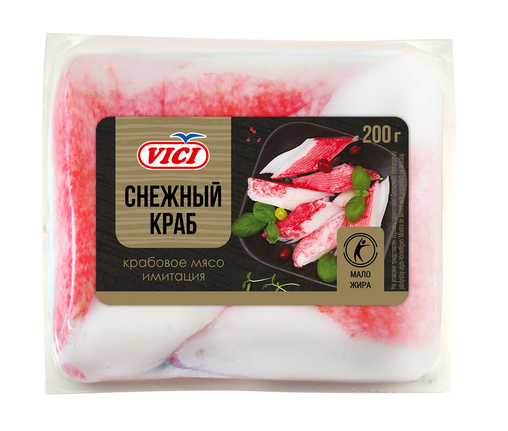 Крабовое мясо Снежный краб Vici 200г - Росконтроль