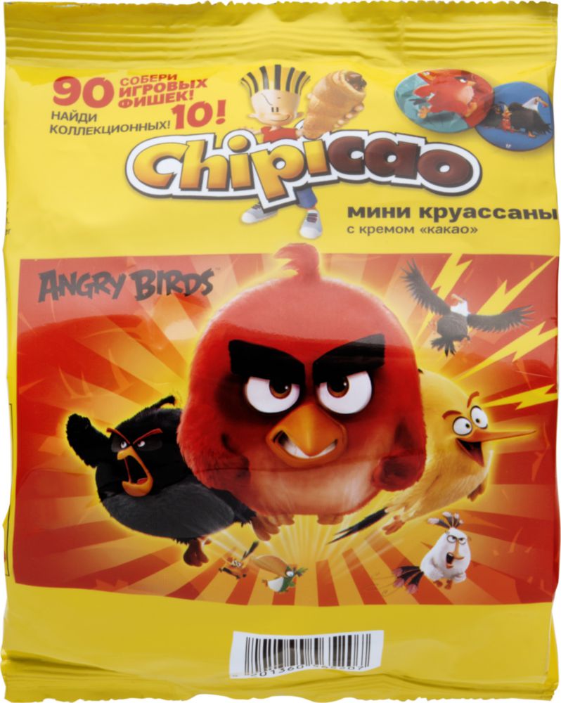 Круассаны Chipicao angry birds мини с кремом какао 50 г - Росконтроль