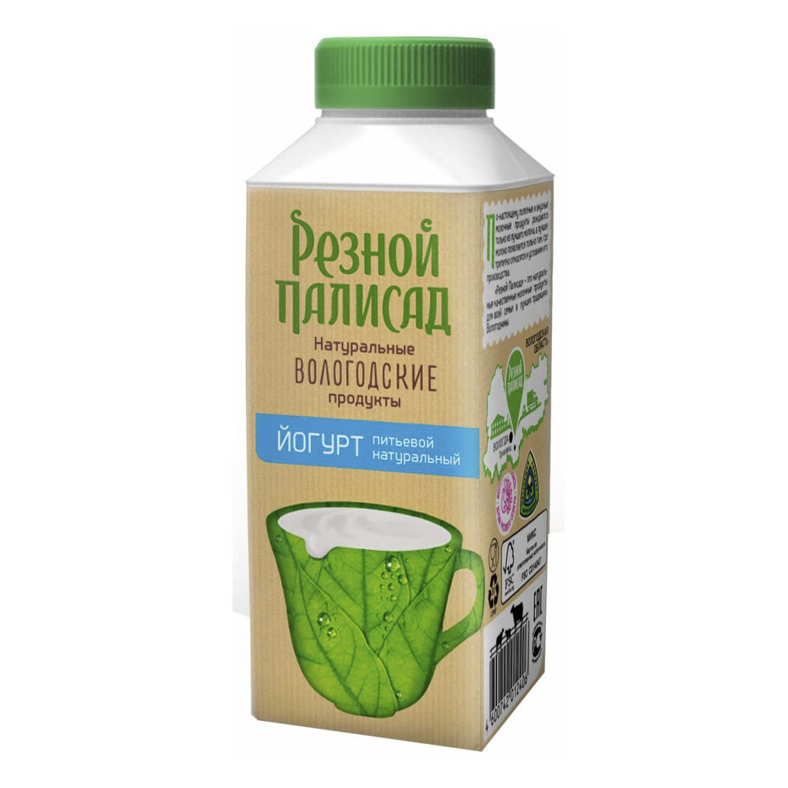 Питьевой йогурт Резной Палисад натуральный 2,7% 330 г - Росконтроль