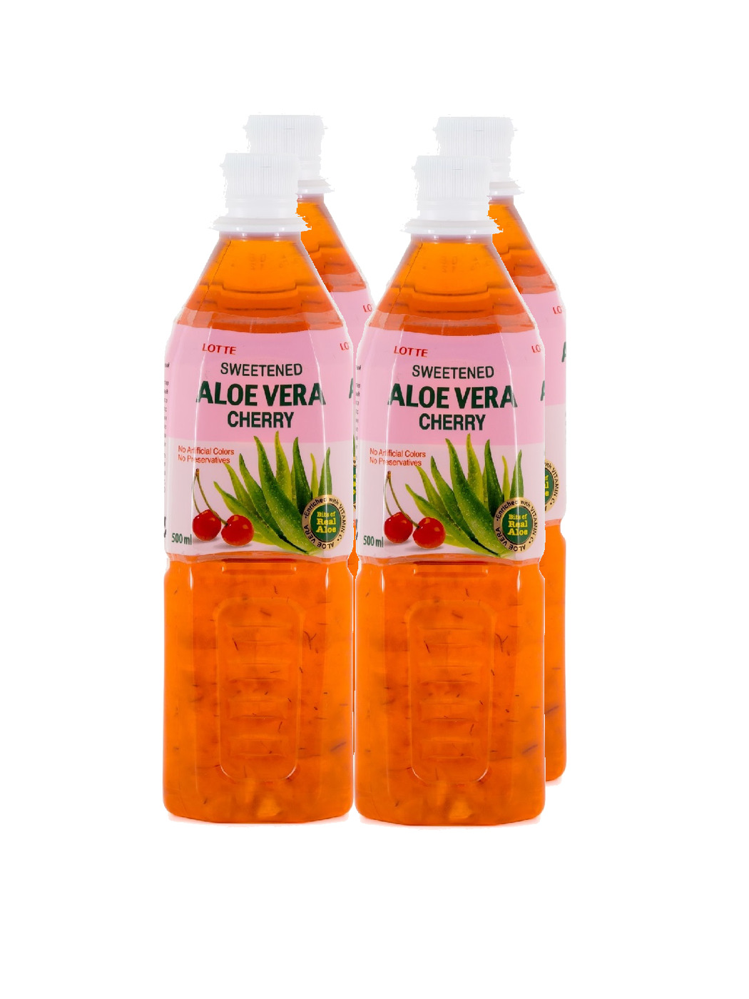 Напиток Lotte Aloe Vera негазированный, с мякотью алоэ, со вкусом вишни,  500 мл - Росконтроль