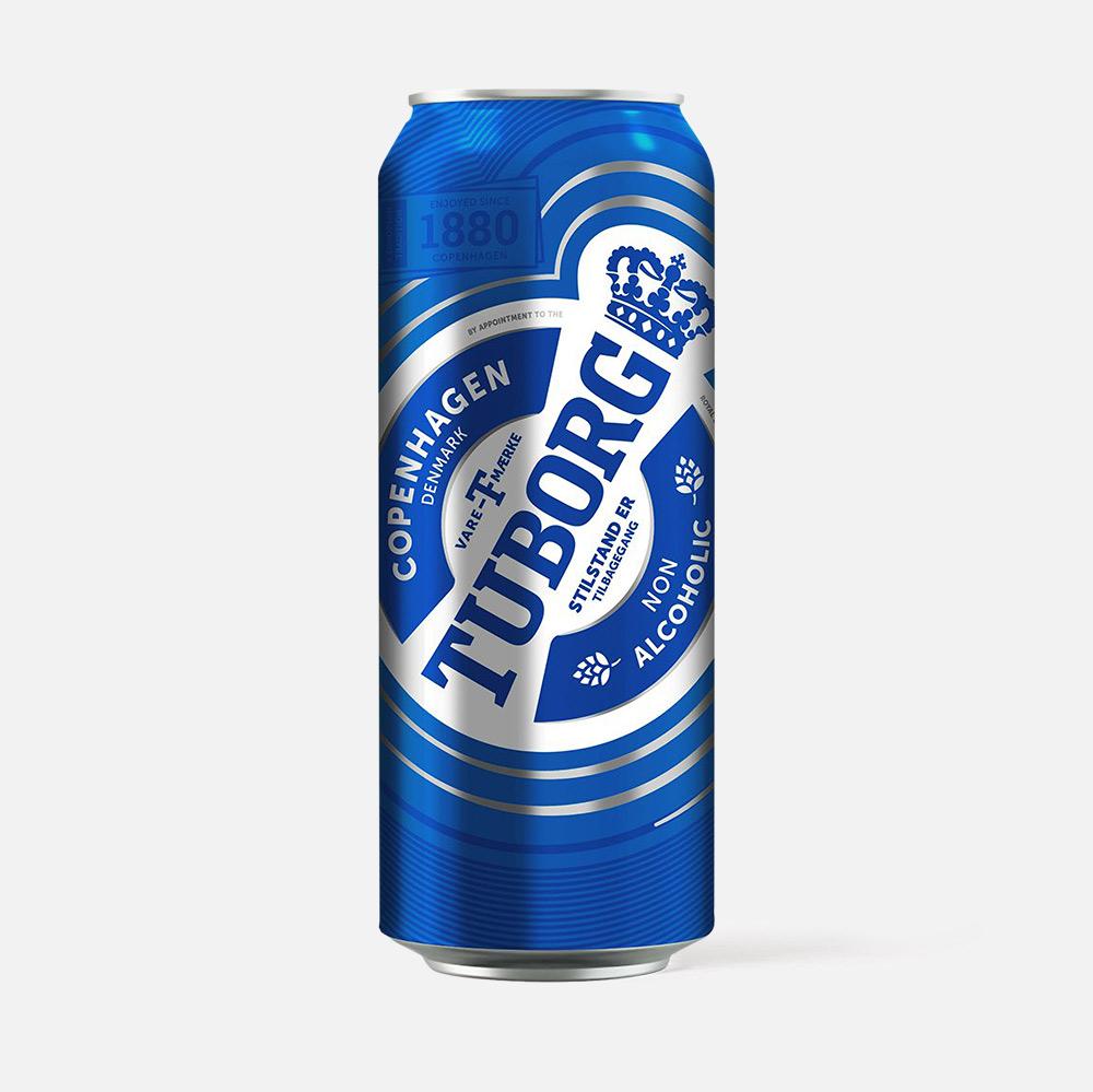 Пиво Tuborg Non Alcoholic, безалкогольное, в железной банке, 450 мл -  Росконтроль