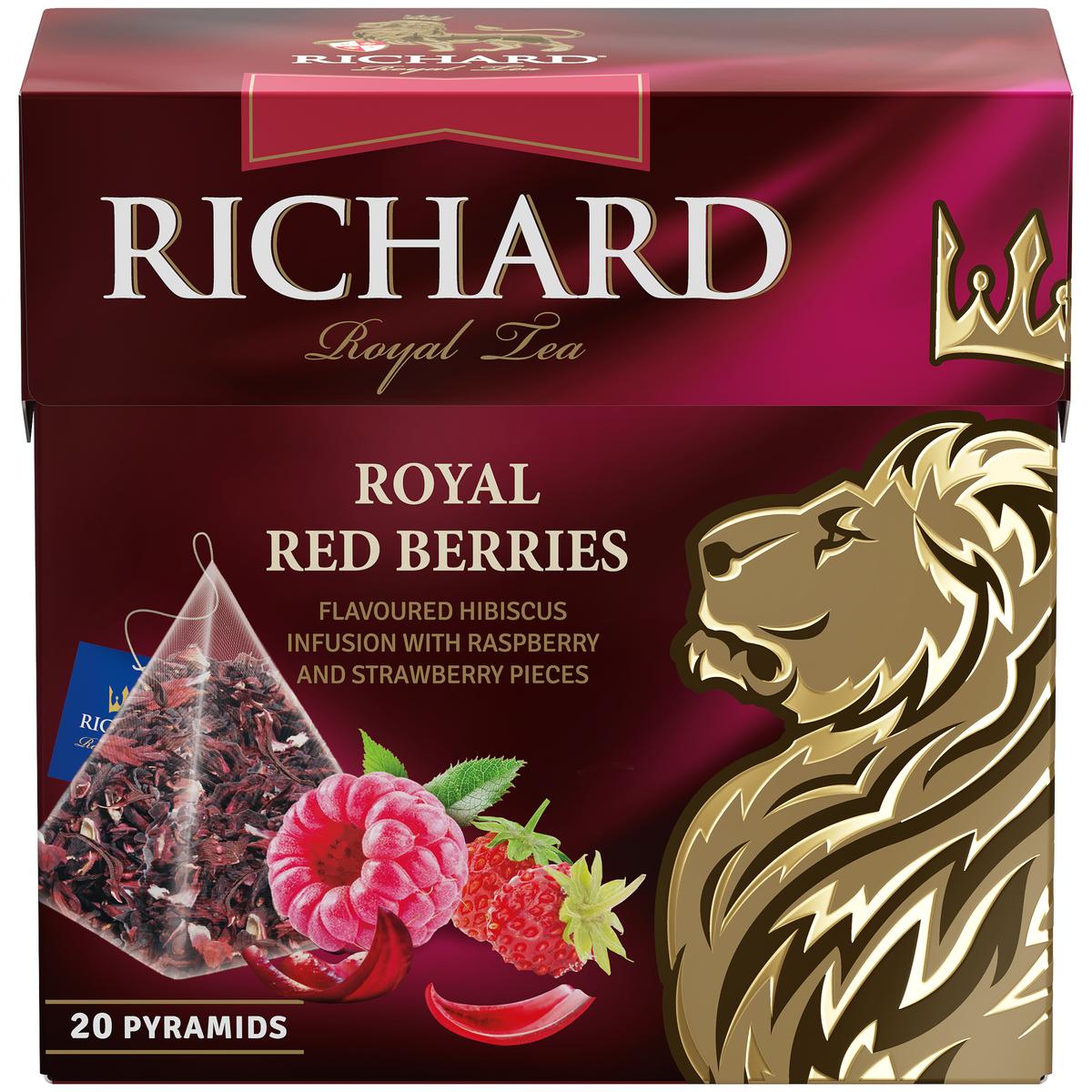 Чай Richard Royal Red Berries чайный напиток каркаде с добавками 20  пирамидок - Росконтроль