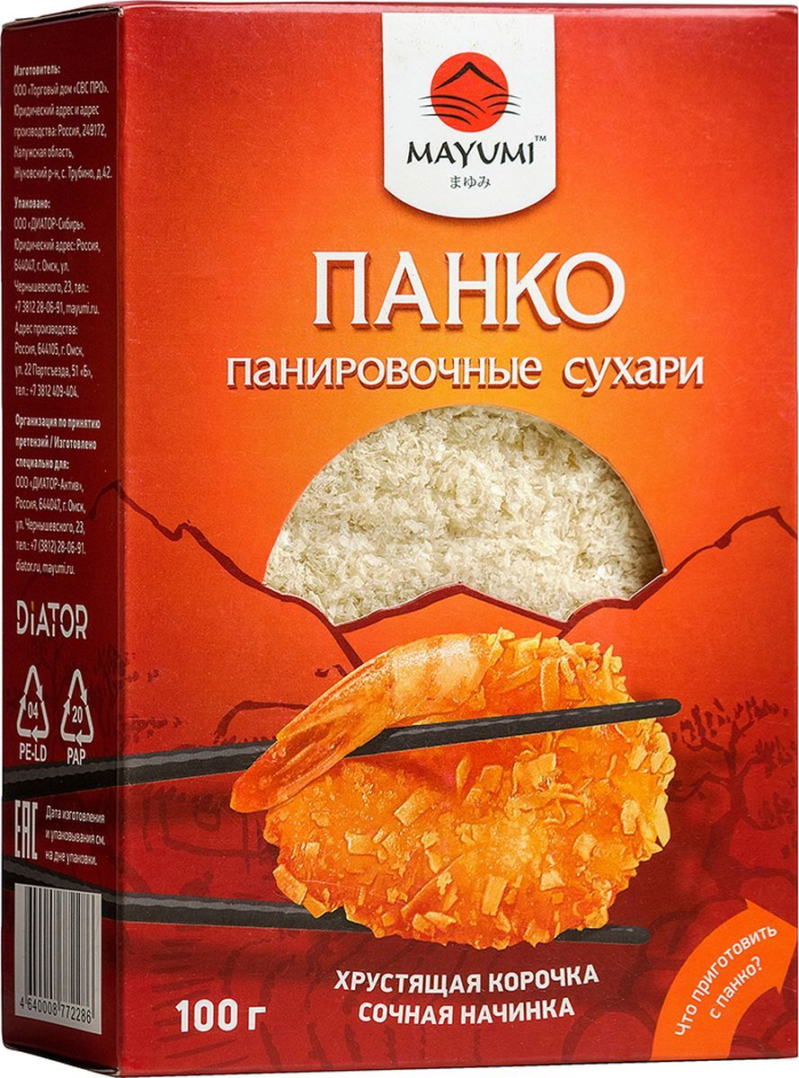 Панировочные сухари «Панко» MAYUMI, 100г /20/ - Росконтроль