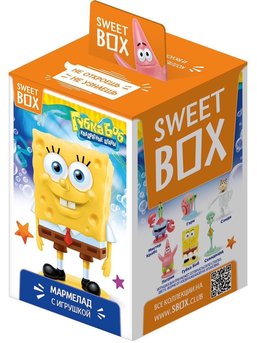 Мармелад Sweet Box Sponge bob жевательный с игрушкой 10 г - Росконтроль