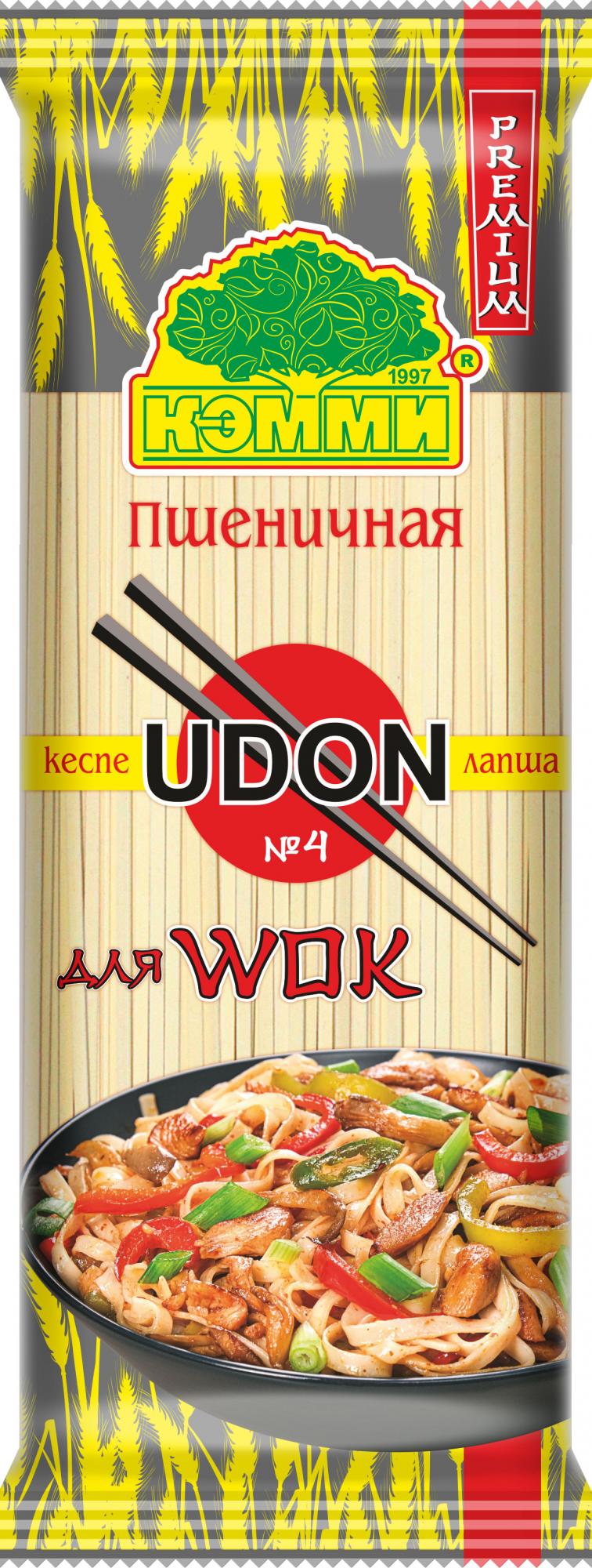 Лапша пшеничная PREMIUM UDON № 4 для WOK 250 гр. - Росконтроль