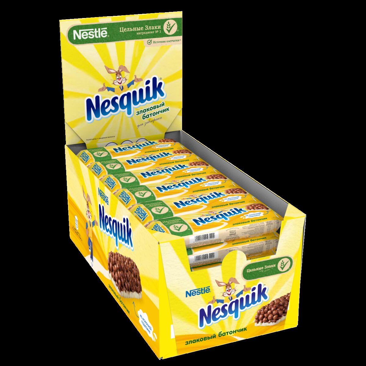 Злаковый батончик Nesquik с шоколадом 24 штуки по 25 г - Росконтроль