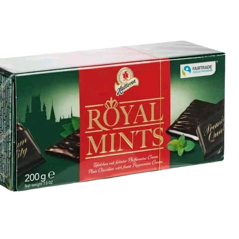 Royal mints. Halloren Royal Mints. Мятный шоколад Роял Минтс. Конфеты Роял минт. Шоколад с мятной начинкой Роял Минтс.